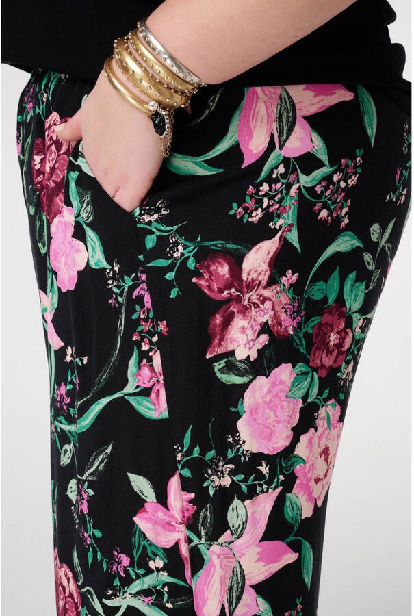 MS Mode wide leg regular waist gebloemde broek multi - Foto 2
