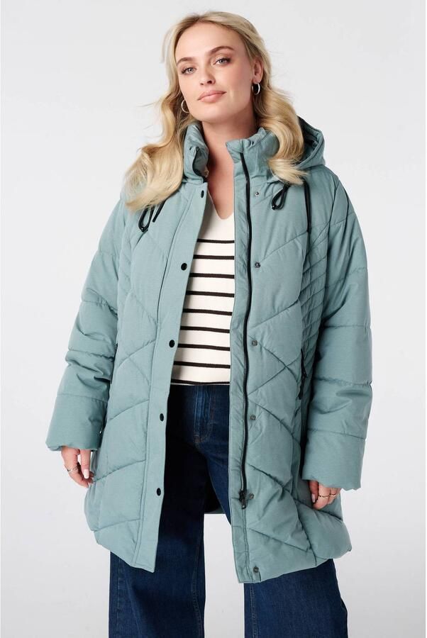 MS Mode winterjas lichtblauw