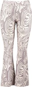 MS Mode Plus Size flared legging met all-over print taupe