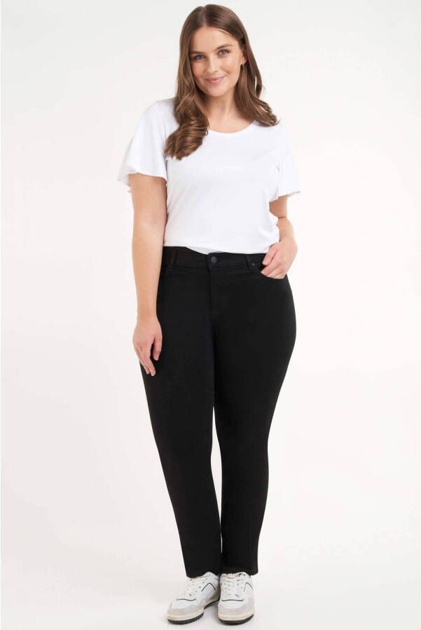 MS Mode straight fit jeans LILY 30 INCH zwart