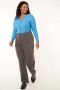 MS Mode wide leg pantalon met krijtstreep antraciet - Thumbnail 1
