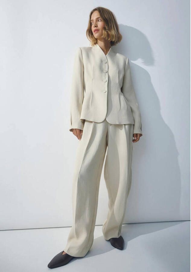 MSCH Copenhagen Wide leg broek met biezen model 'Esteriane' - Foto 5