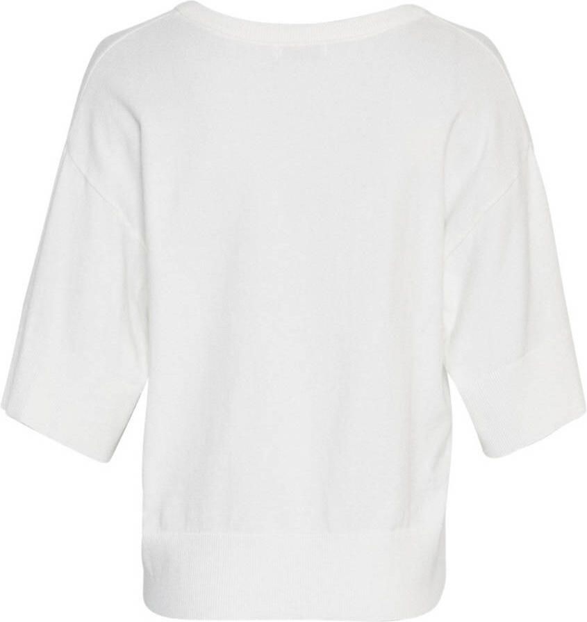 MSCH Copenhagen Oversized T-shirt van viscose met V-hals model 'Eslina'