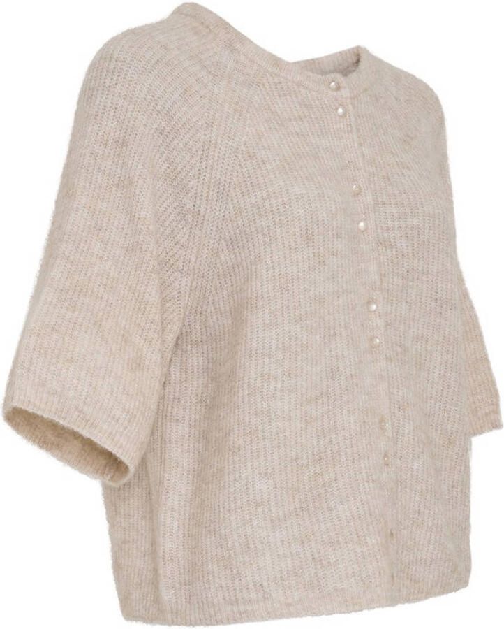 MSCH Copenhagen gebreid vest met wol ecru - Foto 2
