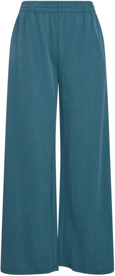 MSCH Copenhagen high waist wide leg broek turquoise