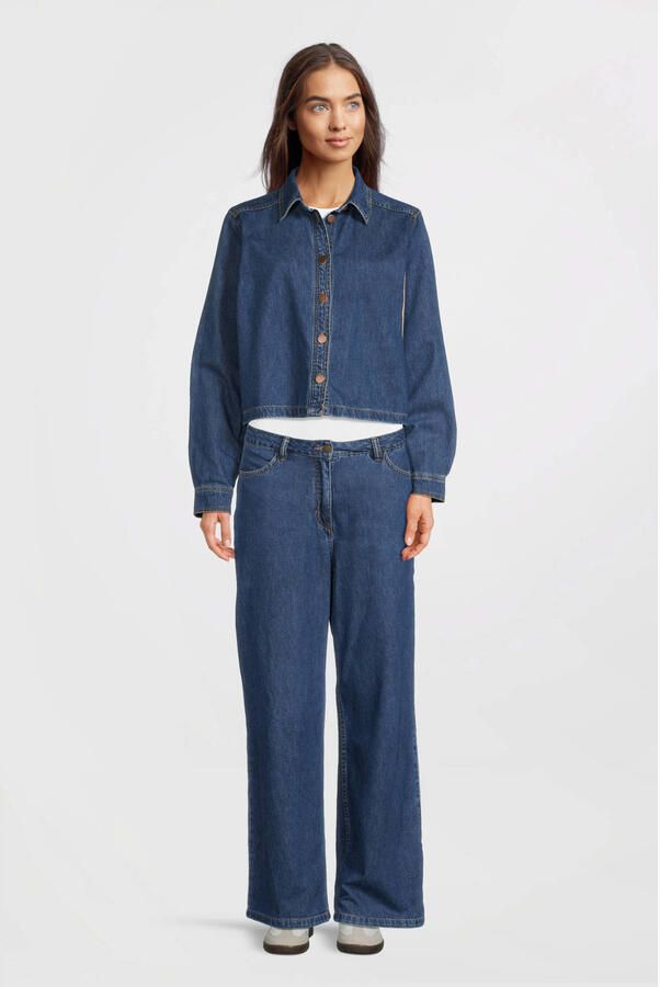 MSCH Copenhagen high wide leg jeans medium blue denim - Foto 4