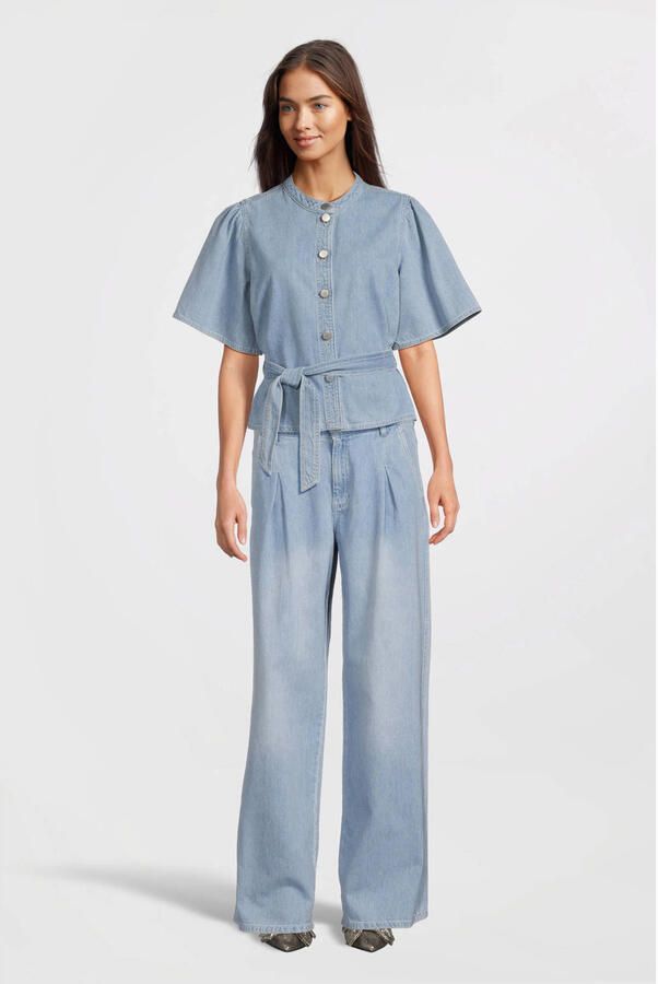 MSCH COPENHAGEN Dames Jeans Mschingrid Lis Hw Wide Jeans Lichtblauw - Foto 7