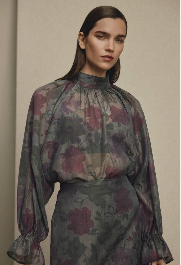 MSCH Copenhagen Regular fit blouse met opstaande kraag model 'Jaquelina' - Foto 1