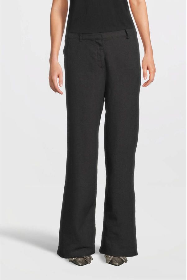 MSCH Copenhagen Straight leg linnen broek met steekzakken model 'Pennie Ginia' - Foto 3