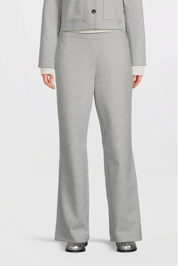 MSCH Copenhagen straight regular waist pantalon lichtgrijs