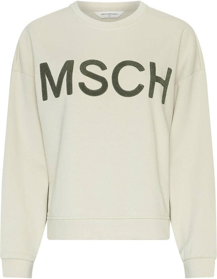 MSCH Copenhagen Sweatshirt met labelstitching model 'Mela Briena'