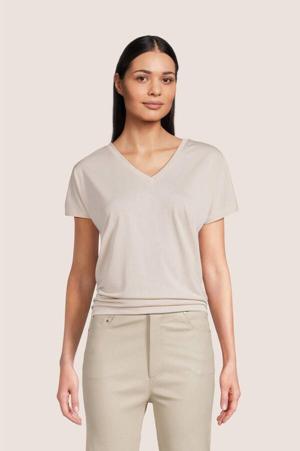 MSCH COPENHAGEN Dames Tops & T-shirts Mschfenya Modal V Neck Tee Zand - Foto 3