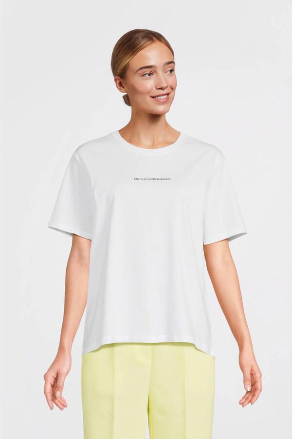 MSCH COPENHAGEN Dames Tops & T-shirts Terina Organic Small Logo Tee Wit - Foto 3