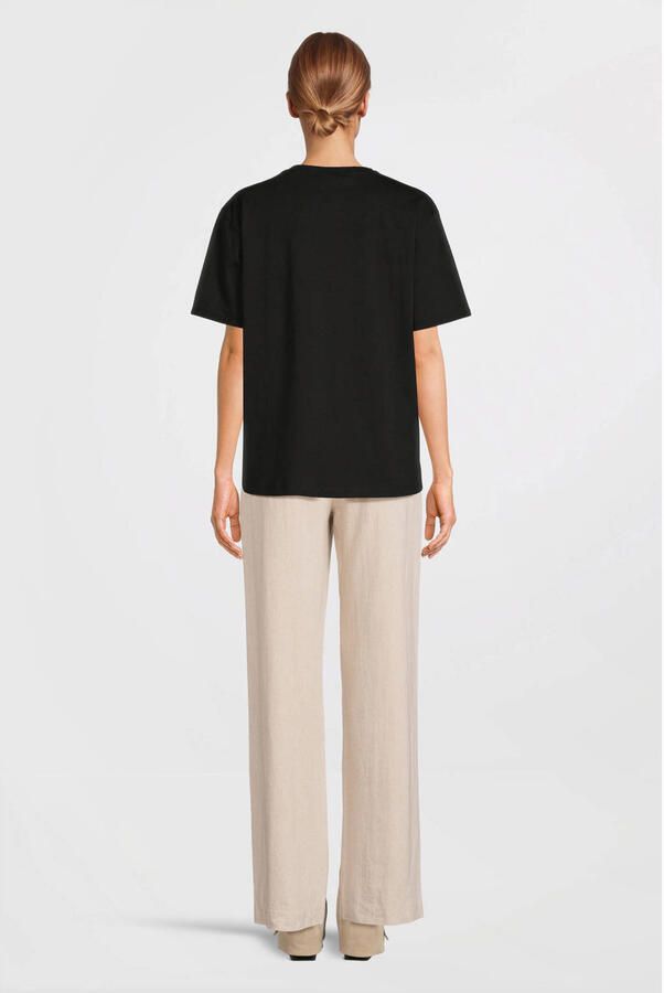 MSCH COPENHAGEN Dames Tops & T-shirts Terina Organic Small Logo Tee Zwart - Foto 3