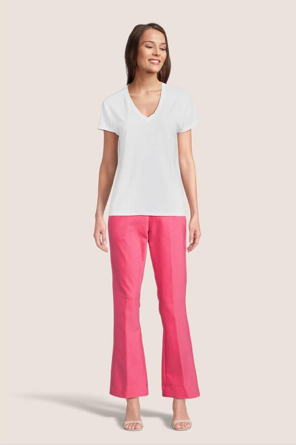 MSCH COPENHAGEN Dames Tops & T-shirts Mschfenya Modal V Neck Tee Ecru - Foto 6