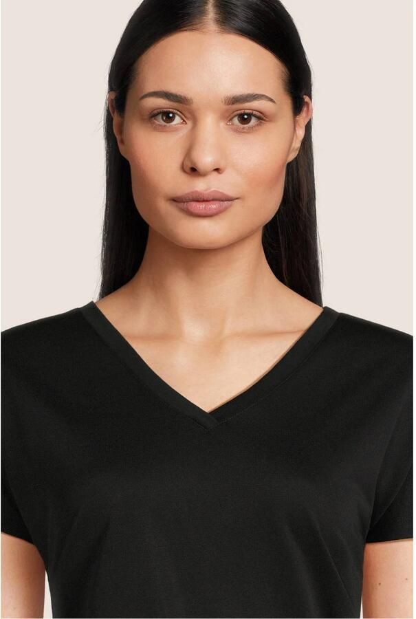 MSCH COPENHAGEN Dames Tops & T-shirts Mschfenya Modal V Neck Tee Zwart
