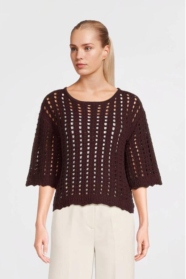 MSCH COPENHAGEN Dames Tops & T-shirts Mschfairyn 2 4 Pullover Bordeaux - Foto 7