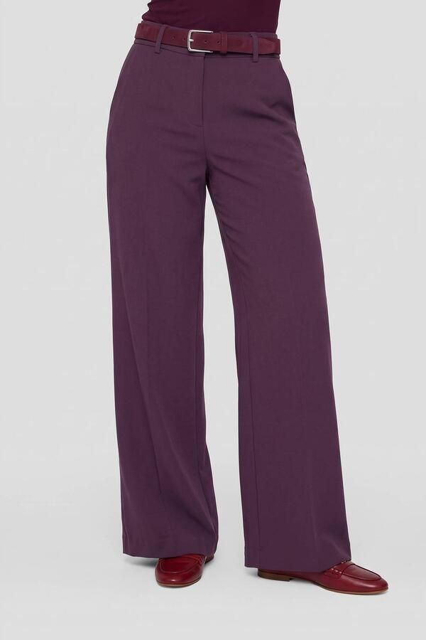 MSCH Copenhagen wide leg broek donkerpaars - Foto 2