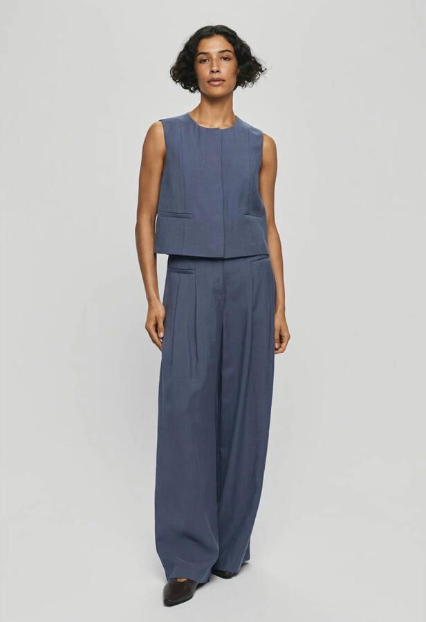 MSCH Copenhagen High waist broek van viscosemix model 'Frode' - Foto 4