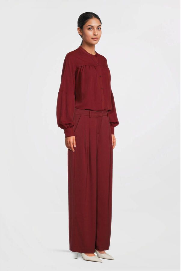 MSCH Copenhagen Wide leg broek met viscose model 'Henrika' - Foto 3
