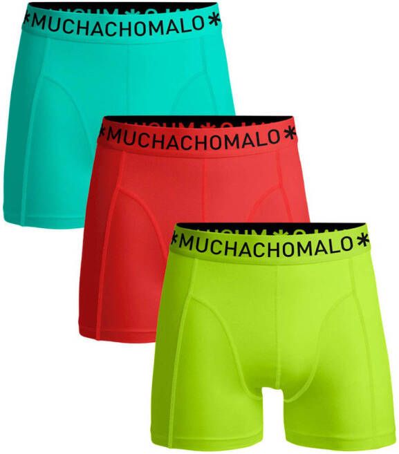Muchachomalo boxershort set van 3 geel rood blauw