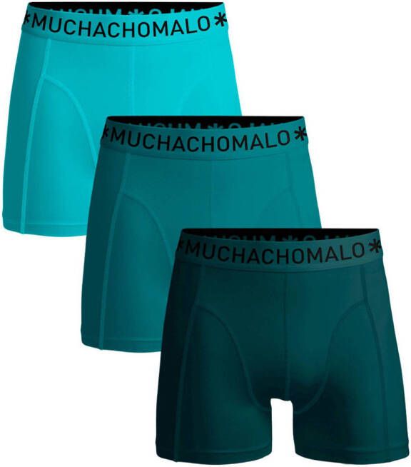 Muchachomalo boxershort set van 3 groen turqouise