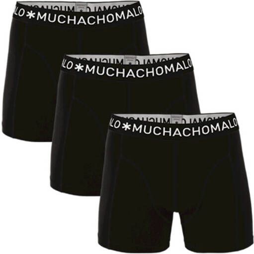 Muchachomalo boxershort Solid (set van 3) zwart