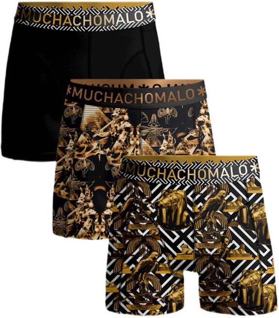 Muchachomalo boxershorts set van 3 multi zwart