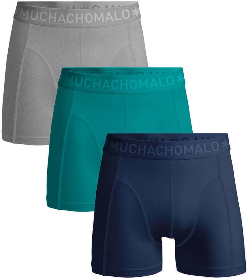 Muchachomalo boxershorts (set van 3) Grijs Jongens Stretchkatoen Effen