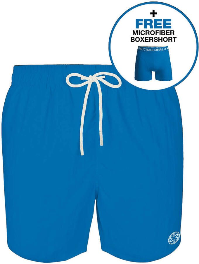 Muchachomalo zwemshort + gratis boxershort blauw