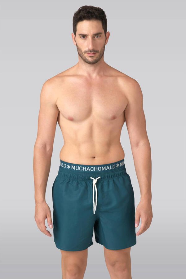 Muchachomalo zwemshort + gratis boxershort donkergroen
