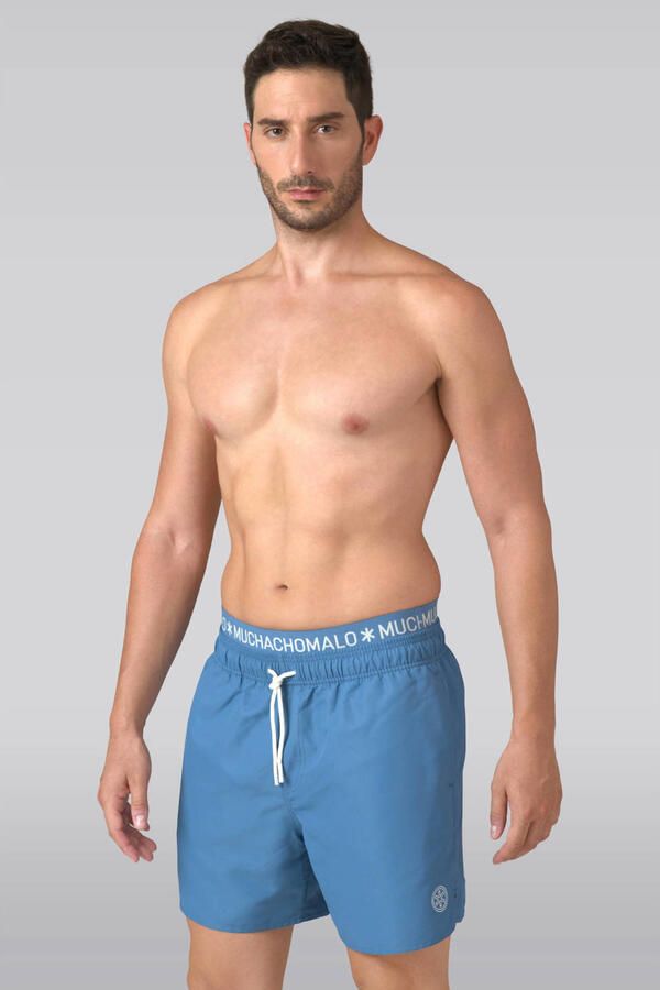 Muchachomalo zwemshort + gratis boxershort grijsblauw