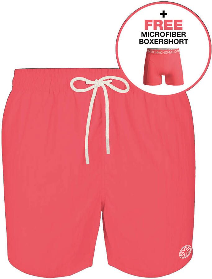 Muchachomalo zwemshort + gratis boxershort neon roze