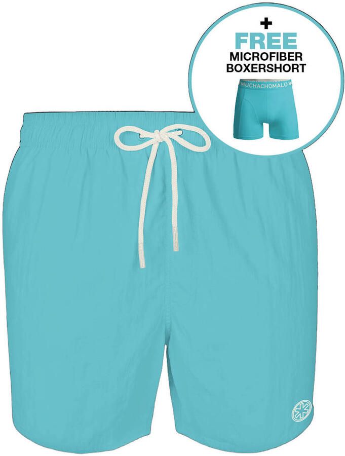 Muchachomalo zwemshort + gratis boxershort turquoise