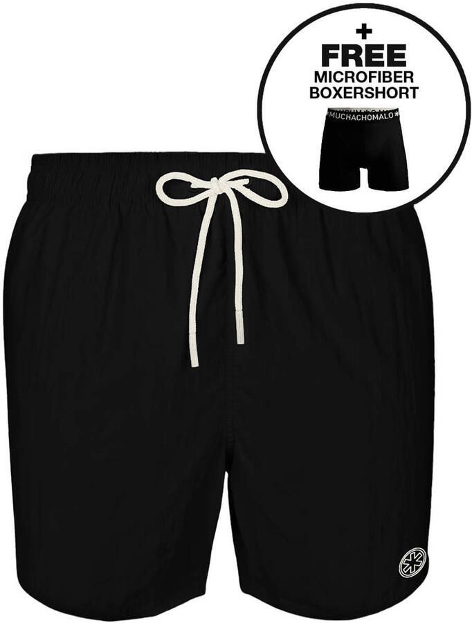 Muchachomalo zwemshort + gratis boxershort zwart