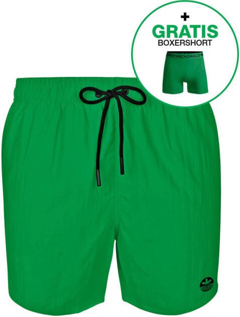 Muchachomalo zwemshort + gratis boxershort groen