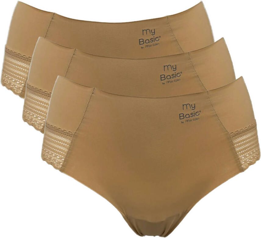 Mustang Hipster Free cut hipster vrouwelijk elastisch comfortabel zacht strak met logo met kant (Set van 3)