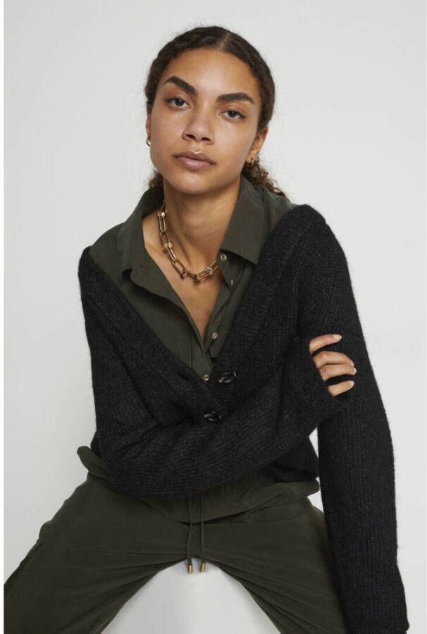 My Essential Wardrobe Het gebreide vest Zwart Dames