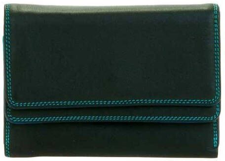 Mywalit leren portemonnee Double Flap Purse zwart