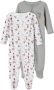Name it BABY pyjama NBNNIGHTSUIT set van 2 Onesie Grijs Katoen Ronde hals 86 - Thumbnail 1