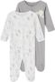 Name it BABY pyjama NBNNIGHTSUIT set van 2 Onesie Wit Jongens Katoen Ronde hals 50 - Thumbnail 1