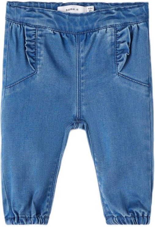 Name it BABY regular fit jeans NBFBELLA medium blue denim Blauw Meisjes Lyocell 56