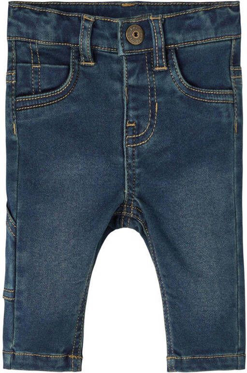 Name it BABY slim fit jeans NBMSILAS dark blue denim Blauw Jongens Stretchdenim 56