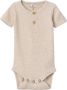 NAME IT BABY romper NBMKAB met biologisch katoen beige melée - Thumbnail 1