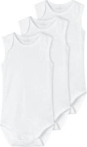 NAME IT BABY romper NBNBODY set van 3 wit