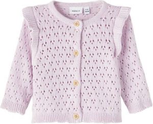 NAME IT BABY vest NBFKARANDI van biologisch katoen lila