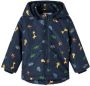 Name it BABY winterjas NBMMAX ZOO van gerecycled polyester donkerblauw Jongens Gerecycled polyester (duurzaam) Capuchon 86 - Thumbnail 1