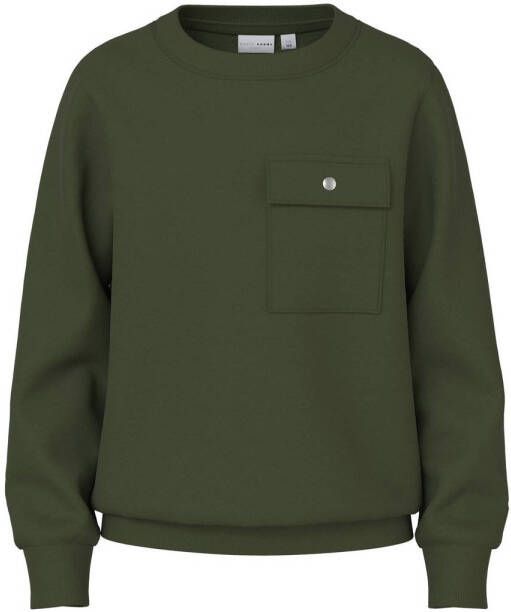Name it KIDS sweater NKMVAN donkergroen 146 152 | Sweater van
