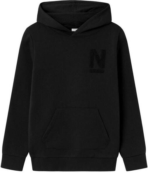 Name it KIDS hoodie NKMORLANDOU met printopdruk zwart Sweater Printopdruk 134 140