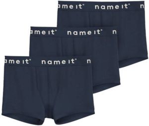 NAME IT KIDS boxershort NKMBOXER set van 3 donkerblauw